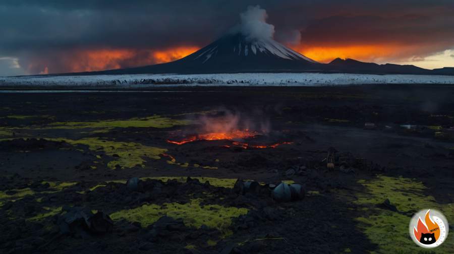 Wissenschaftliche Visualisierung des Ausbruchs des Mount Tambora 1815, die die globale stratosphärische Aerosolverteilung mit Messindikatoren zeigt - www.myrty.eu