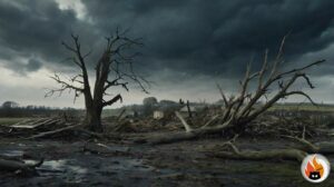Schäden nach einem Sturm in Deutschland, www.myrty.eu - www.myrty.eu